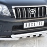 Защита переднего бампера d76 дуга d76х2 дуга+клыки RUSSTAL Toyota Land Cruiser Prado 150 (2009-2013)