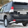 Защита заднего бампера уголки d76 секции RUSSTAL Toyota Land Cruiser Prado 150 (2009-2013)