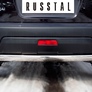 Защита заднего бампера d75х42 овал дуга RUSSTAL Nissan Qashqai (2010-2013)