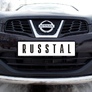 Защита переднего бампера d76 RUSSTAL Nissan Qashqai+2 (2010-2013)