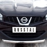 Защита переднего бампера d76 RUSSTAL Nissan Qashqai+2 (2010-2013)