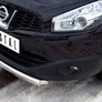 Защита переднего бампера d76 RUSSTAL Nissan Qashqai+2 (2010-2013)