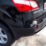 Защита заднего бампера d63 дуга RUSSTAL Nissan Qashqai+2 (2010-2013)