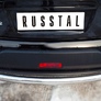 Защита заднего бампера d76 RUSSTAL Nissan Qashqai+2 (2010-2013)