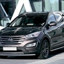 Защита переднего бампера d57+d42 Hyundai Santafe (2012-2016)