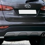 Защита заднего бампера d57 уголки Hyundai Santafe (2012-2015)