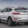 Защита заднего бампера d57 скоба Hyundai Tucson, HighTech (2015-2018)