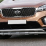 Защита переднего бампера d57 усиленная Kia Sorento Prime (2015-2018)