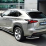 Защита заднего бампера d57 уголки Lexus NX (2014-2017)