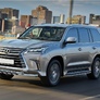 Защита переднего бампера d76+d57 с профильной защитой картера Lexus LX (2015-2022)