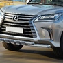 Защита переднего бампера d76+d57 с профильной защитой картера Lexus LX (2015-2022)