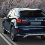 Защита заднего бампера d57 скоба Lexus RX, только для 450H (2015-2021)