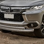 Защита переднего бампера d76+75x42 овал Mitsubishi Pajero Sport (2016-2021)