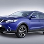 Защита переднего бампера d57 уголки Nissan Qashqai (2013-2019)