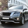 Защита переднего бампера d57 волна Nissan Pathfinder (2014-2017)