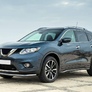 Защита переднего бампера d57 длинная Nissan X-Trail (2015-2018)