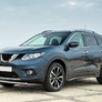 Защита переднего бампера d57 короткая Nissan X-Trail (2015-2018)