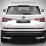 Защита заднего бампера d57 уголки Skoda Kodiaq (2017-2021)