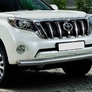 Защита переднего бампера 75x42 овал Toyota Land Cruiser Prado (2009-2017)