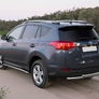 Защита заднего бампера d57+d57 Toyota Rav 4 (2013-2015)