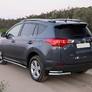 Защита заднего бампера d57+d42 уголки Toyota Rav 4 (2013-2015)