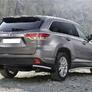 Защита заднего бампера d57 уголки Toyota Highlander (2014-2019)