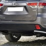 Защита заднего бампера d57 уголки Toyota Highlander (2014-2019)