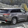 Защита заднего бампера 75х42 Toyota Highlander (2014-2019)