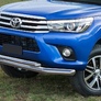 Защита переднего бампера d76+d57 Toyota Hilux (2015-2024)