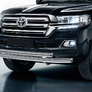 Защита переднего бампера d76+75x42 овал Toyota Land Cruiser 200 (2015-2021)