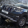 Защита переднего бампера d76+d57 с профильной защитой картера Toyota Land Cruiser Prado 150 (2017-2021)