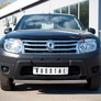 Защита переднего бампера d75х42 овал RUSSTAL Renault Duster 4х2 (2011-2014)