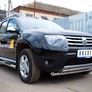 Защита переднего бампера d63х42 дуга RUSSTAL Renault Duster 4x4 (2011-2014)