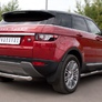 Пороги труба d76 с накладками вариант 2 RUSSTAL Land Rover Range Rover Evoque Prestige u Pure (2011-2017)