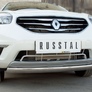 Защита переднего бампера d75х42 овал RUSSTAL Renault Koleos (2012-2016)