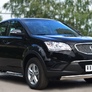 Пороги труба d75х42 овал с проступью RUSSTAL SsangYong Actyon (2010-2013)