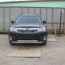 Защита переднего бампера d57+d57 двойная Subaru Forester (2008-2013)