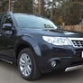 Защита переднего бампера d75х42 овал RUSSTAL Subaru Forester (2008-2012)