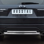 Защита заднего бампера d63х42 дуга RUSSTAL Subaru Forester (2008-2012)