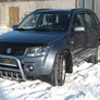 Кенгурятник d57 низкий c защитой картера Suzuki Grand Vitara (2005-2008)