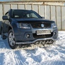 Защита переднего бампера d57 с защитой картера Suzuki Grand Vitara (2005-2008)