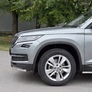 Защита переднего бампера d42 секции RUSSTAL Skoda Kodiaq (2017-2021)