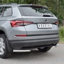 Защита заднего бампера уголки d63 секции RUSSTAL Skoda Kodiaq (2017-2021)