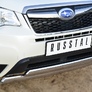 Защита переднего бампера d75х42 дуга 75х42 дуга RUSSTAL Subaru Forester (2013-2019)