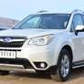 Защита переднего бампера d75х42 дуга 75х42 дуга RUSSTAL Subaru Forester (2013-2019)