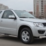 Пороги труба d76 с накладками вариант 1 RUSSTAL Suzuki Grand Vitara 3 дв. (2012-2016)