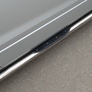 Пороги труба d76 с накладками вариант 1 RUSSTAL Suzuki Grand Vitara 3 дв. (2012-2016)