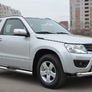 Пороги труба d76 с накладками вариант 3 RUSSTAL Suzuki Grand Vitara 3 дв. (2012-2016)