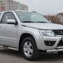 Защита переднего бампера d76х42 дуга RUSSTAL Suzuki Grand Vitara 3 дв. (2012-2016)