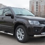 Пороги труба d76 с накладками вариант 2 RUSSTAL Suzuki Grand Vitara 5 дв. (2012-2016)